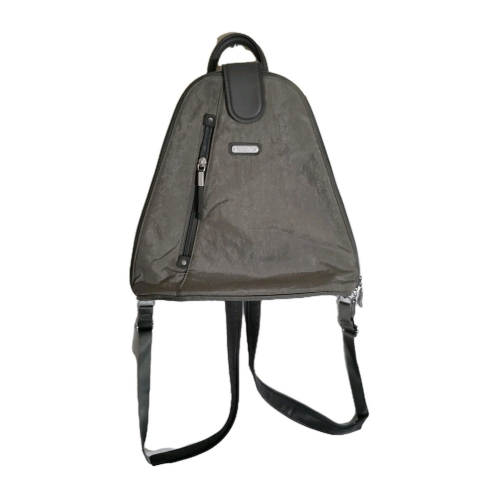 Baggallini Olive Green and Black Triangle Backpack